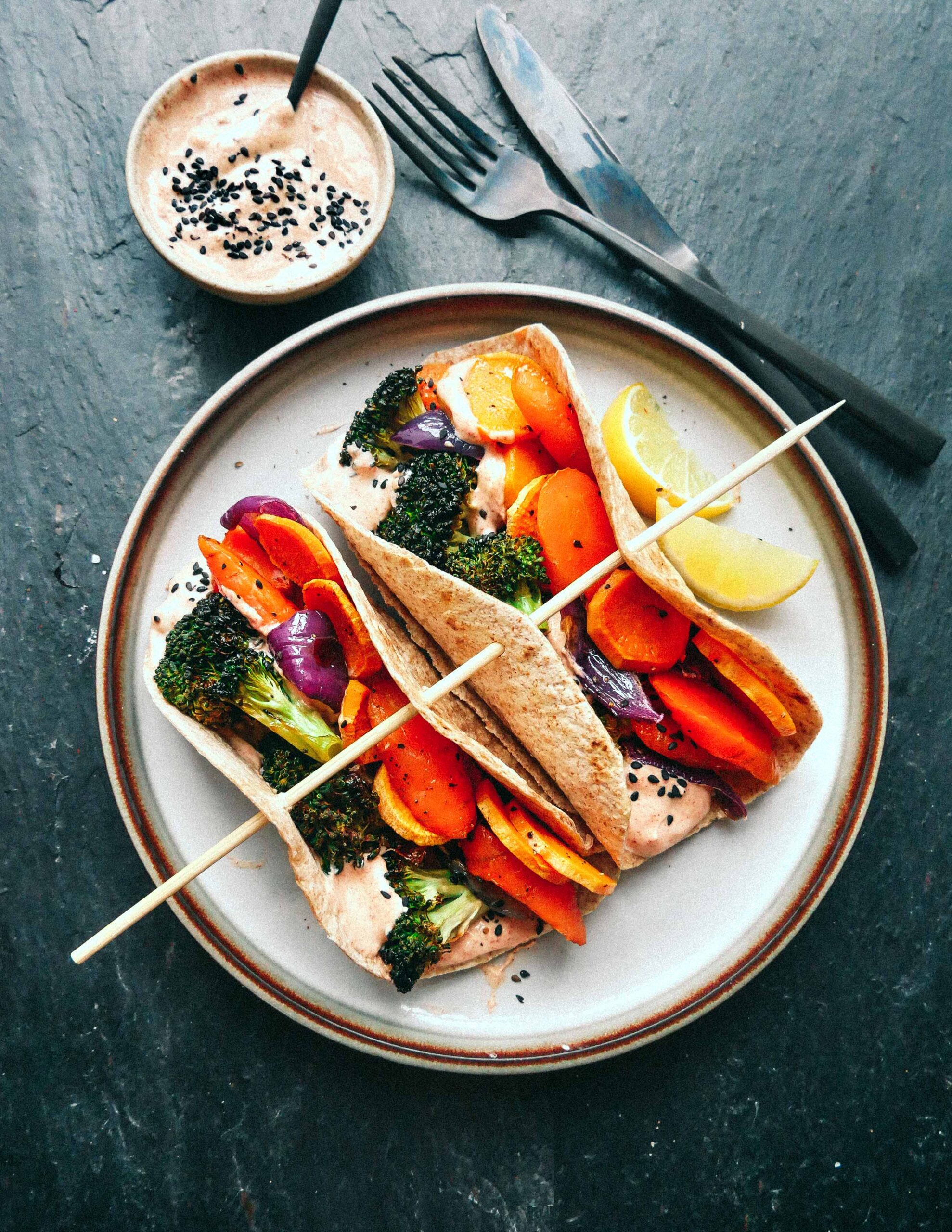 wraps with vegetables