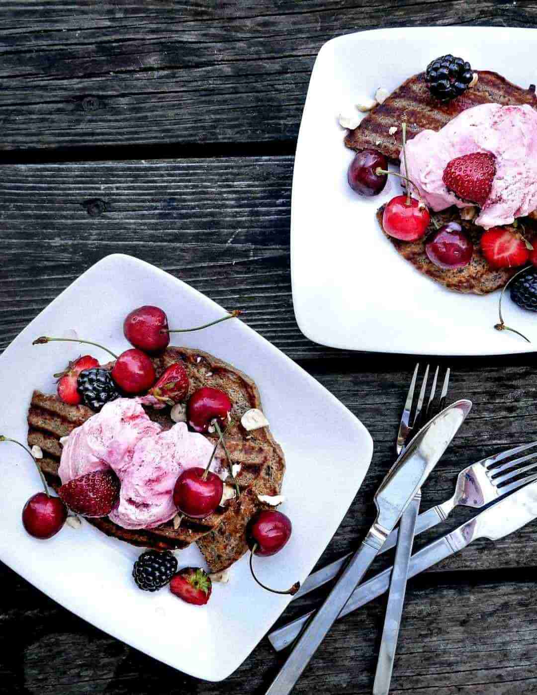 vegan protein pancakes ice cream