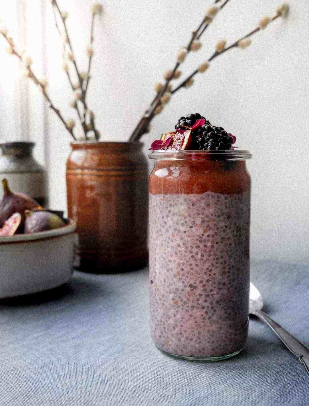chia with fig marmelade