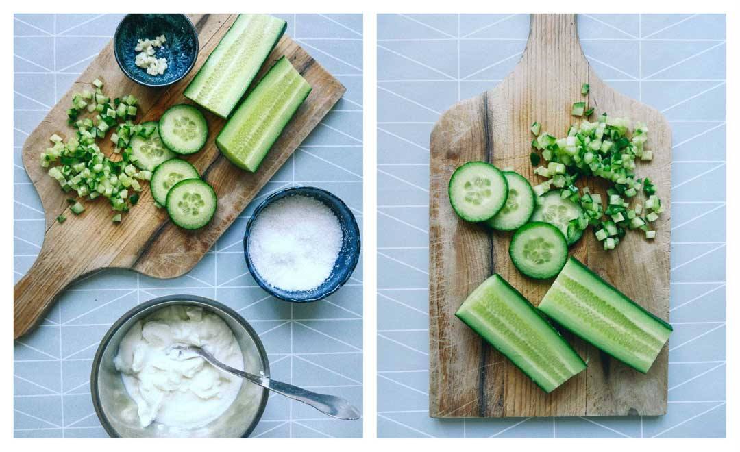 flatbreads and tzatziki