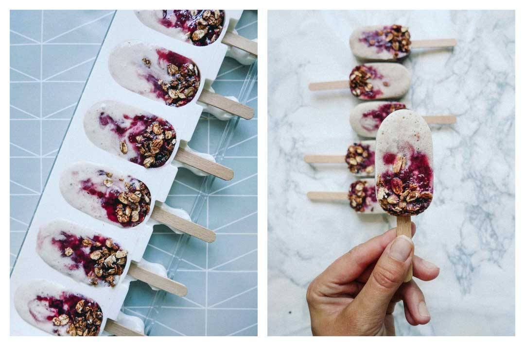 healthy popsicles raspberries