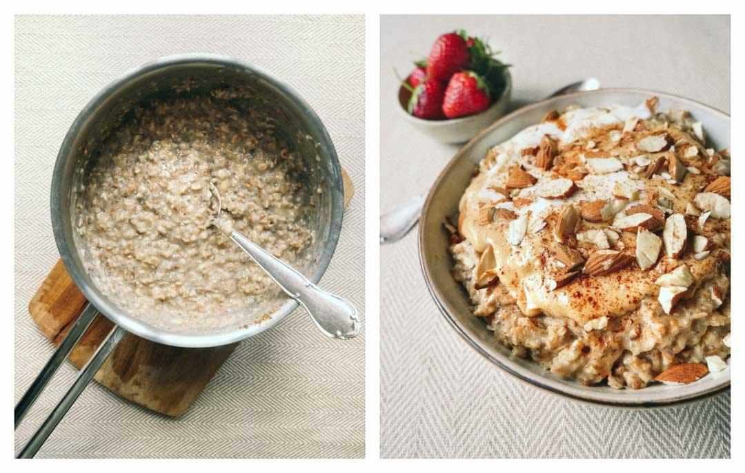 oat porridge cinnamon peanut butter