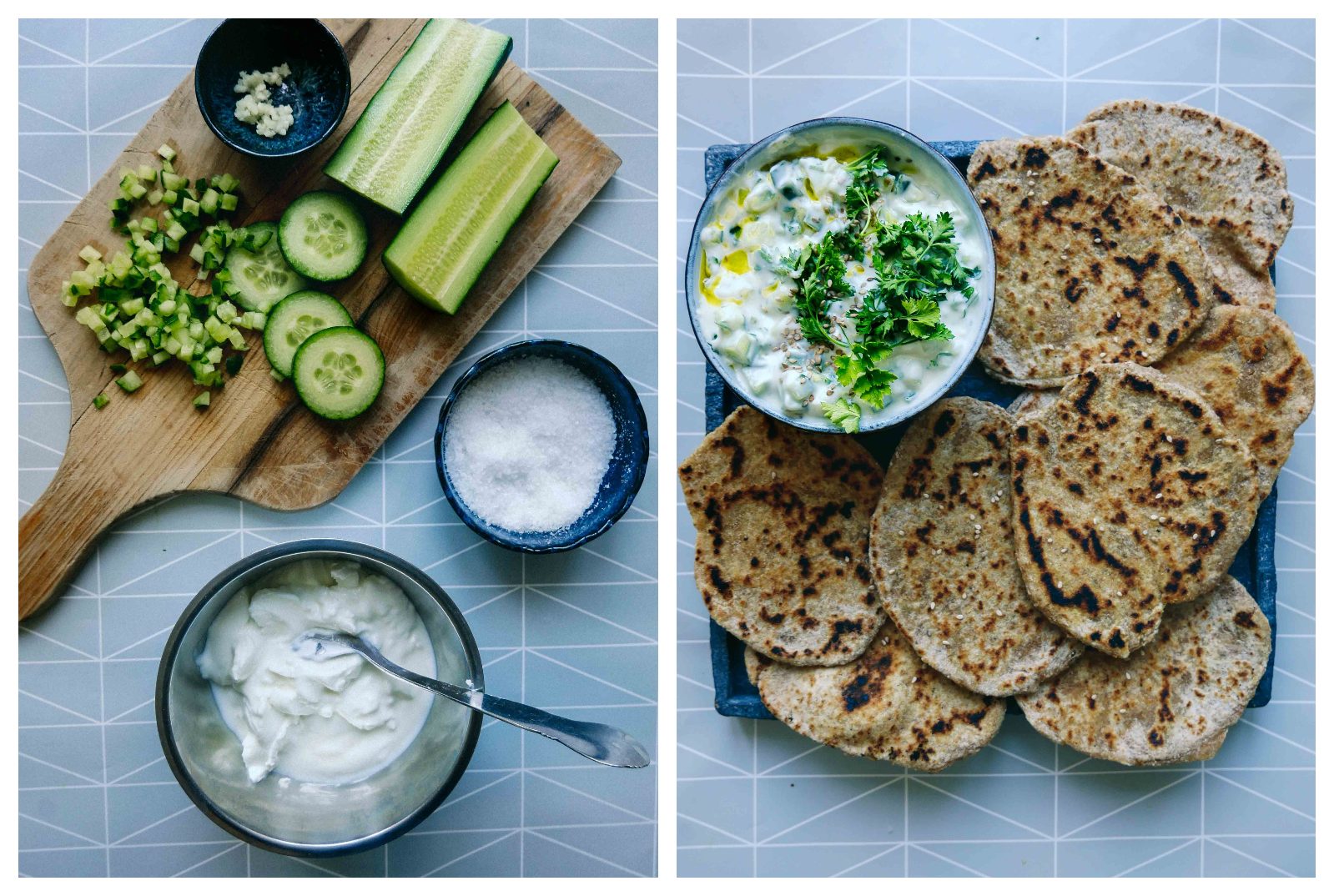 tzatziki and flatbread recipe