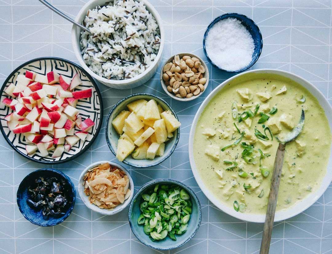 vegetarian rice table