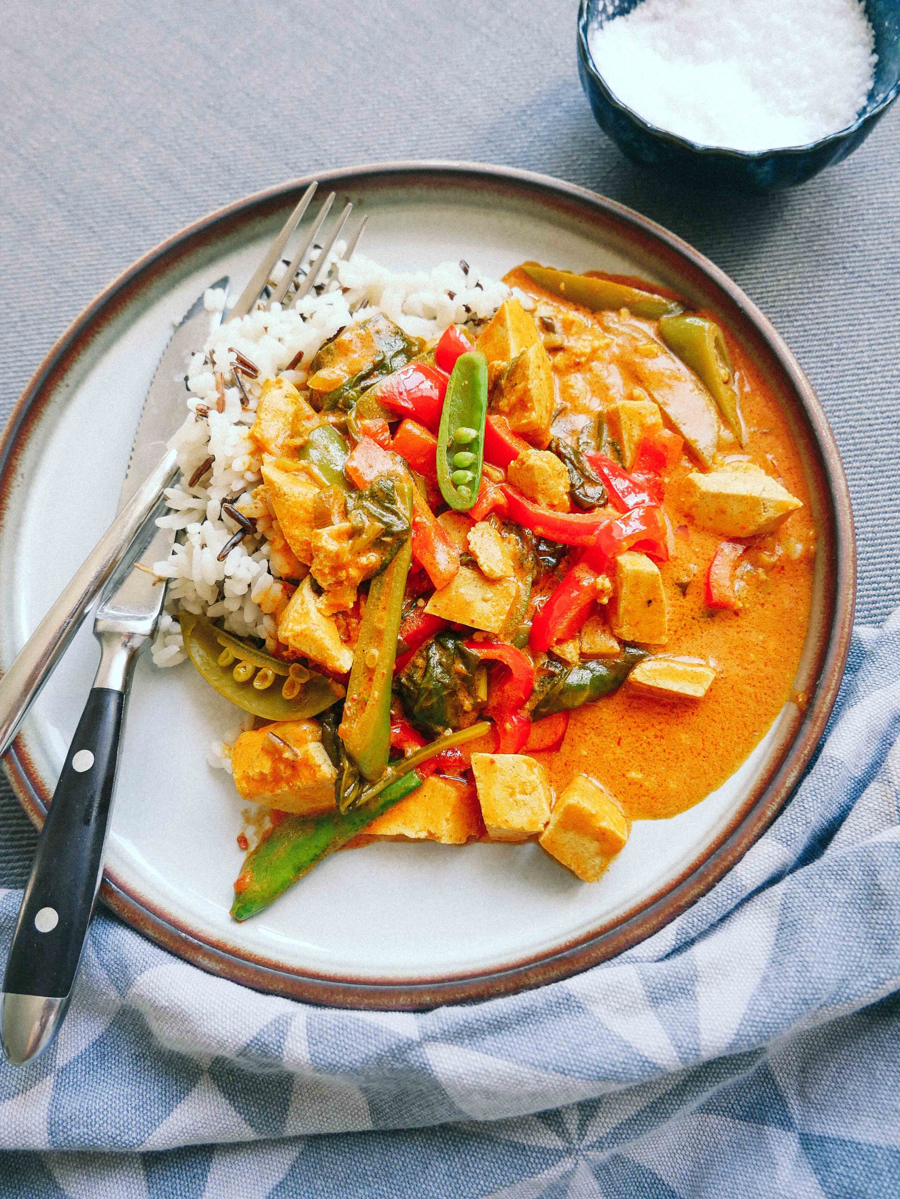 vegan curry dish