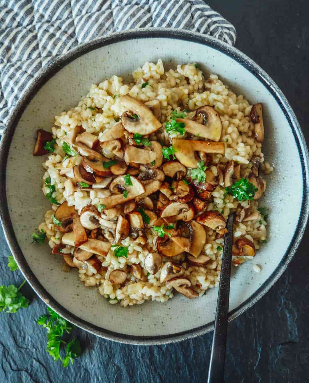 risotto med svampe