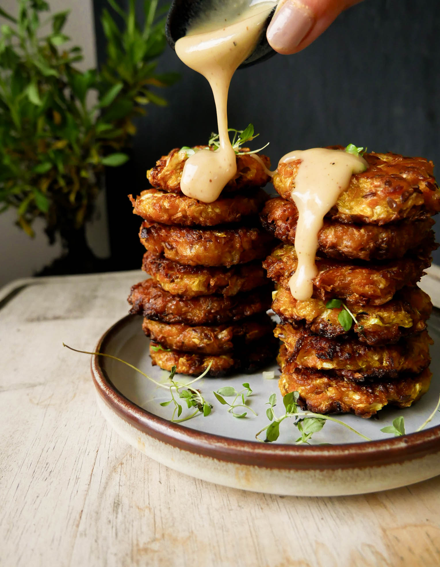 vegan cabbage fritters micadeli