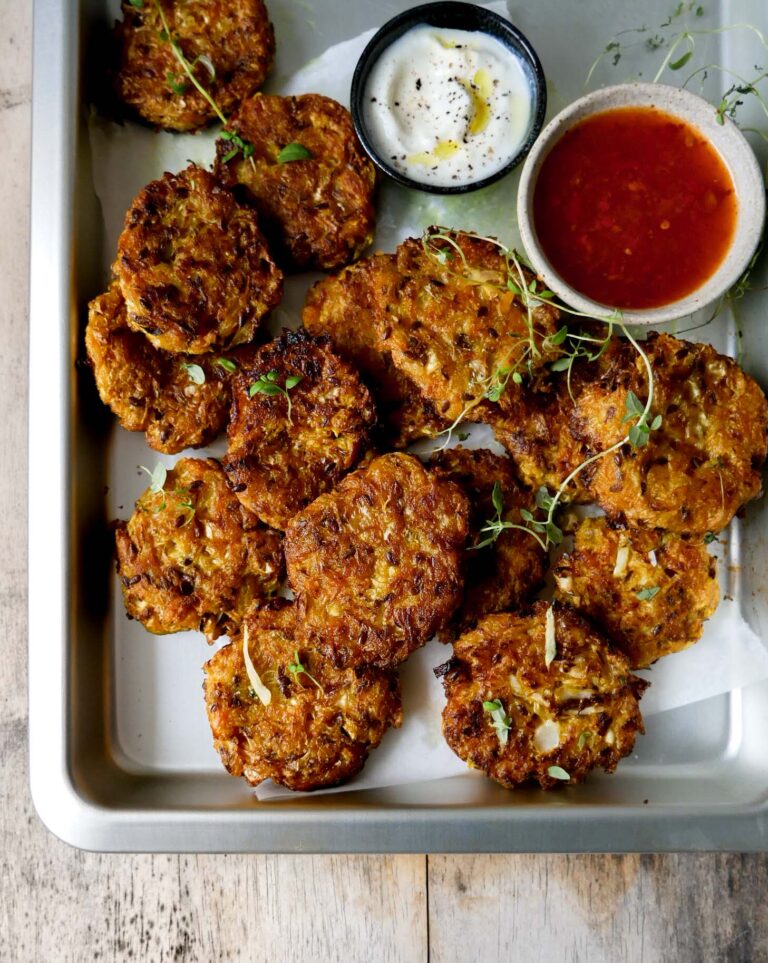 Vegan Cabbage Fritters Crispy cabbage and carrot patties recipe