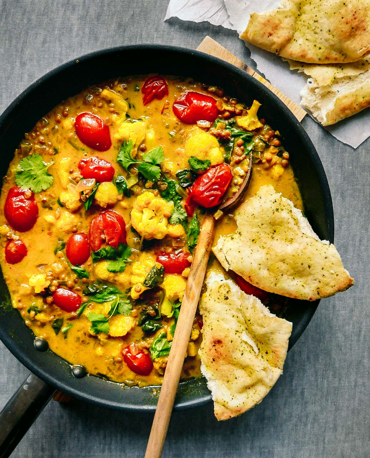 vegan curry with vegetables