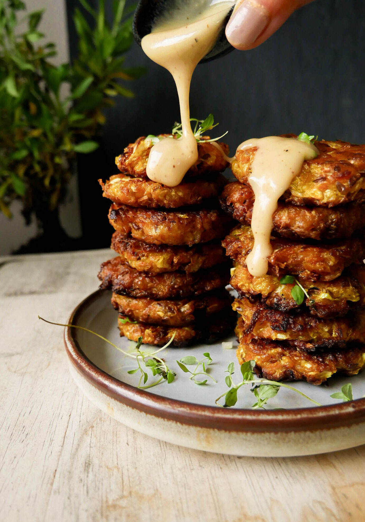 vegan cabbage fritters micadeli