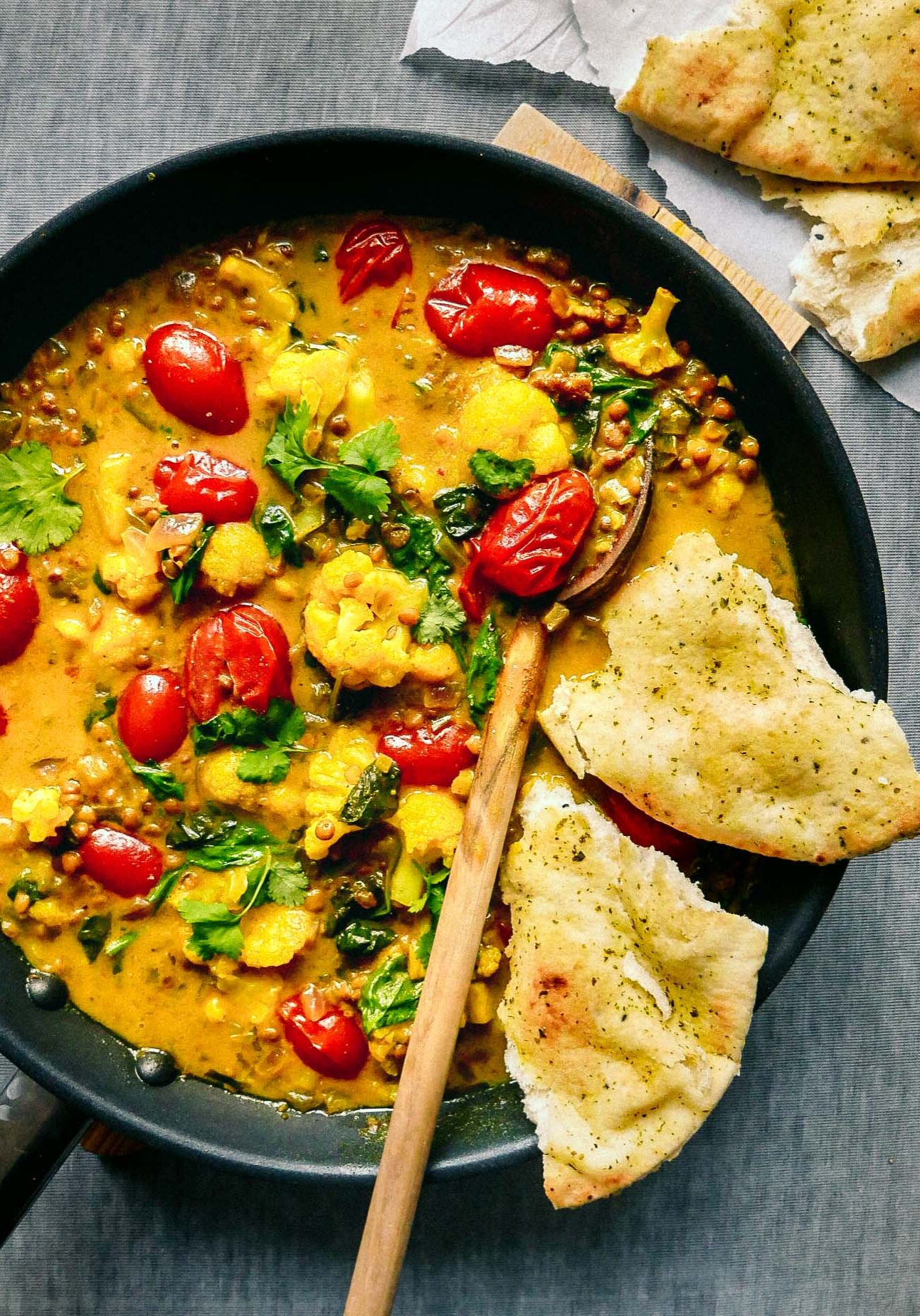 vegan curry with vegetables